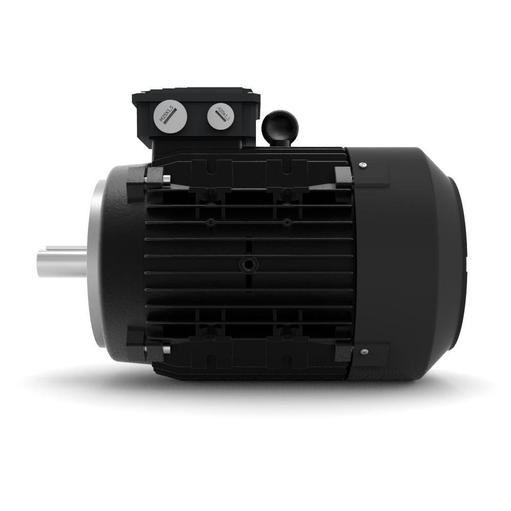 AEG-Lafert AMPE-serie aluminium draaistroommotor IE3 bouwvorm B14a rechter aanzicht