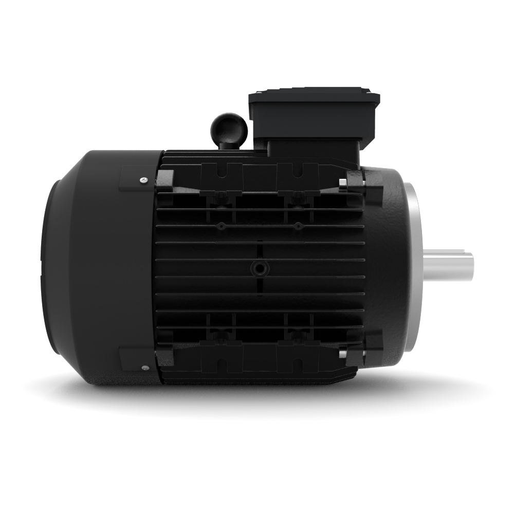 AEG-Lafert AMPE-serie aluminium draaistroommotor IE3 bouwvorm B14a linker aanzicht