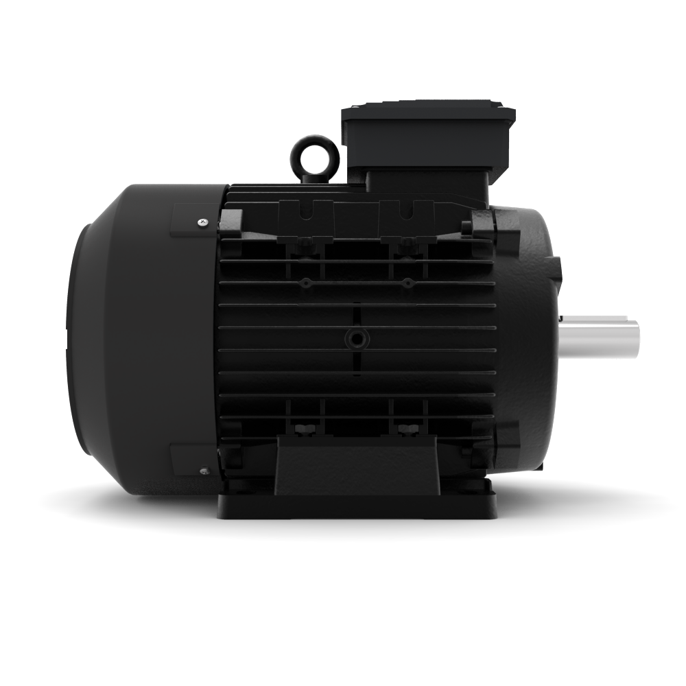 AEG-Lafert AMPE-serie aluminium draaistroommotor IE3 bouwvorm B3 linker aanzicht