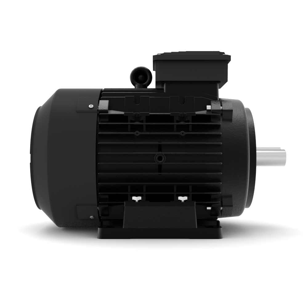 AEG-Lafert AMPE-serie aluminium draaistroommotor IE3 bouwvorm B3/B14a linker aanzicht