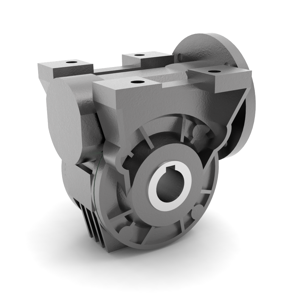 Bonfiglioli Riduttori VF-serie wormwielkast bouwvorm N met IEC motoraanbouwflens B14 schuin voor aanzicht