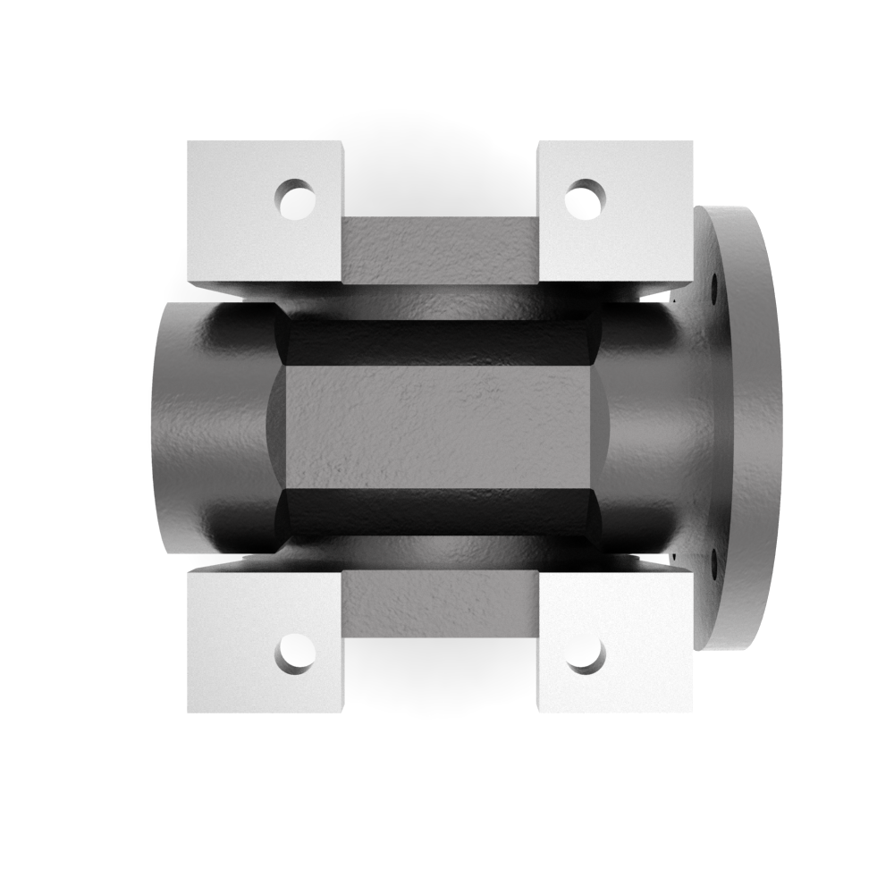 Bonfiglioli Riduttori VF-serie wormwielkast bouwvorm N met IEC motoraanbouwflens B14 boven aanzicht