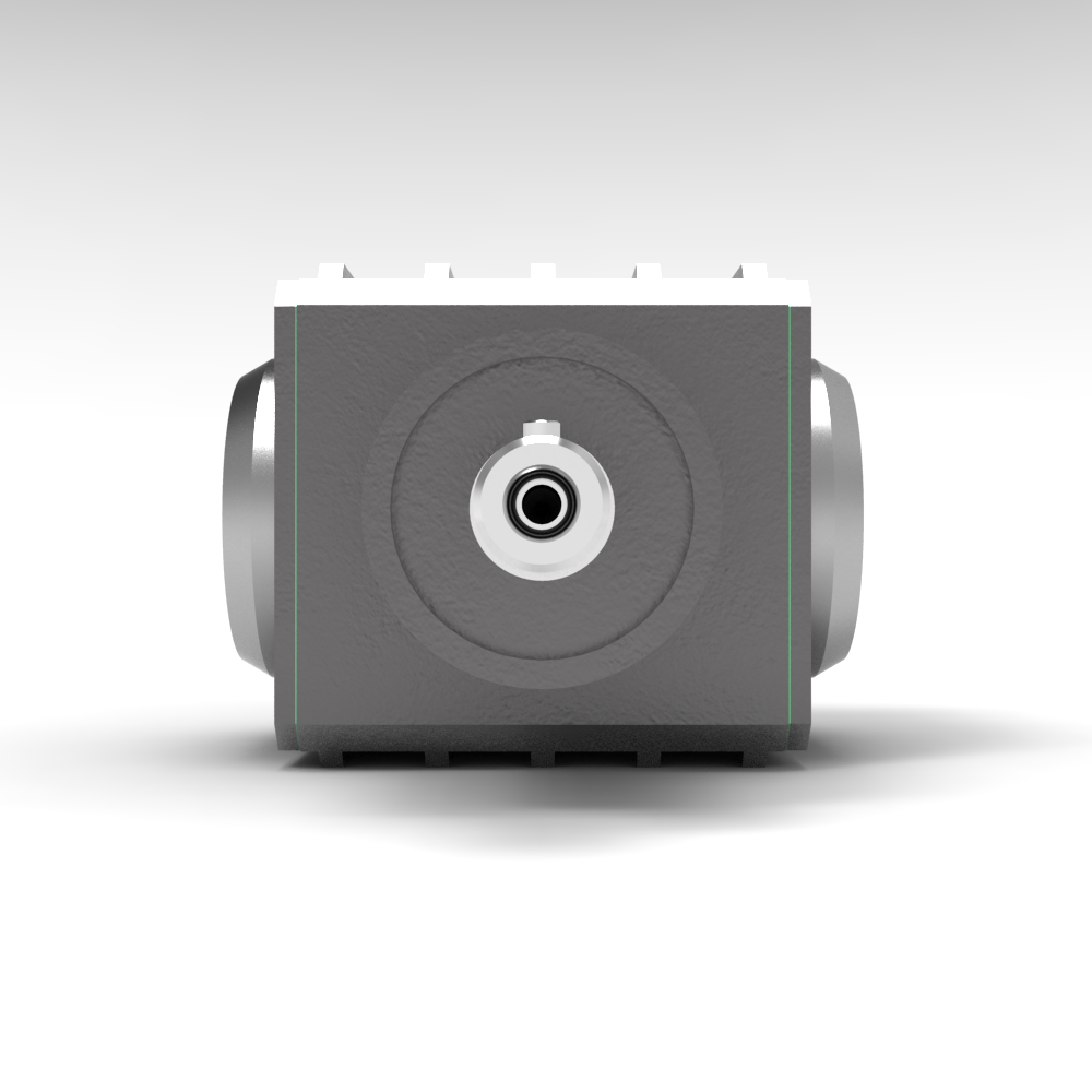 Bonfiglioli Riduttori RAN serie haakse overbrenging met holle spline as rechter aanzicht