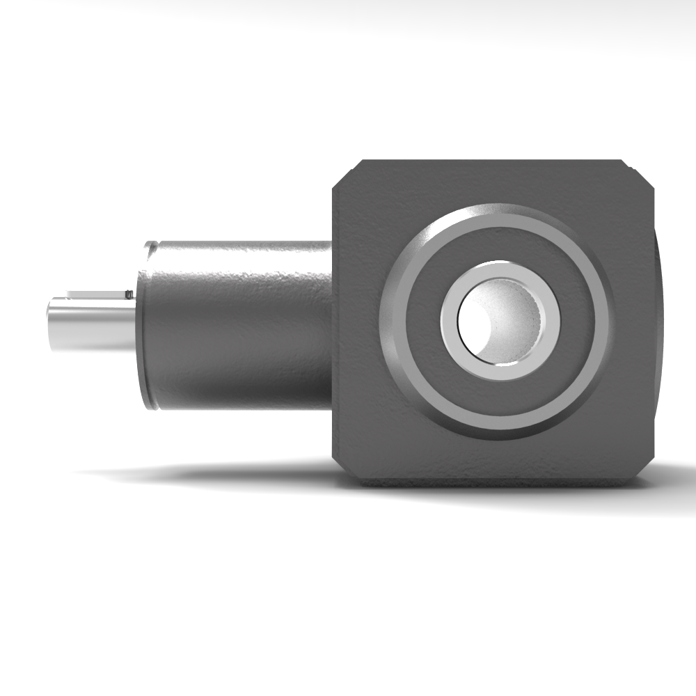 Bonfiglioli Riduttori RAN serie haakse overbrenging met holle spline as achter aanzicht