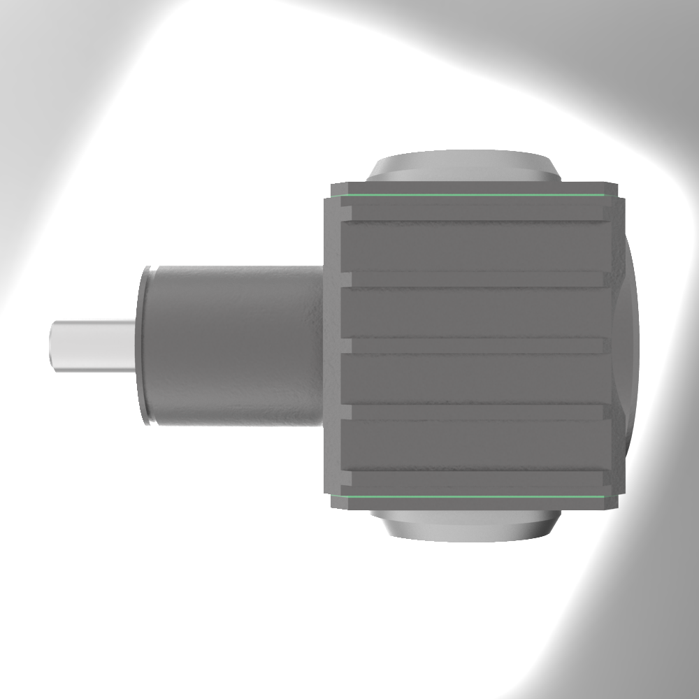 Bonfiglioli Riduttori RAN serie haakse overbrenging met holle spline as onder aanzicht