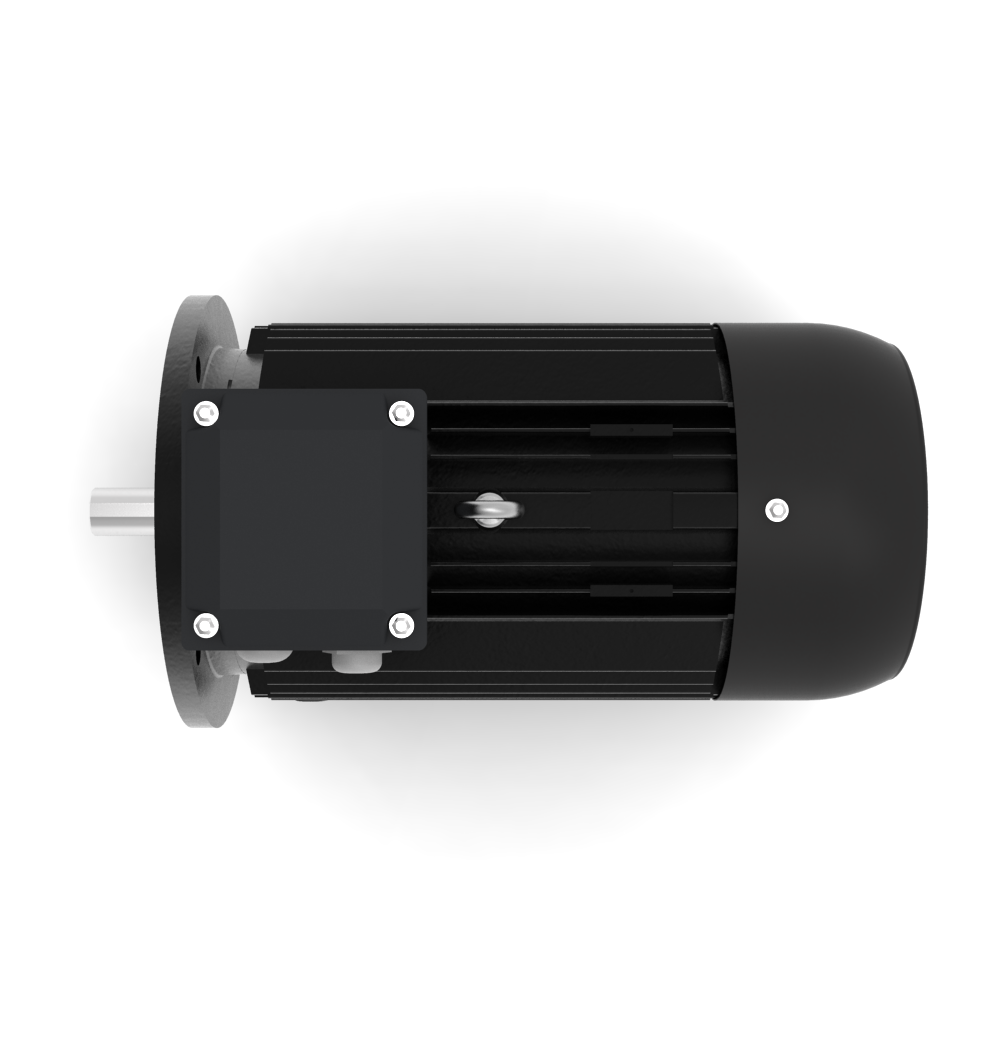ELSTO YE3-serie gietijzeren draaistroommotor IE3 bouwvorm B5 boven aanzicht