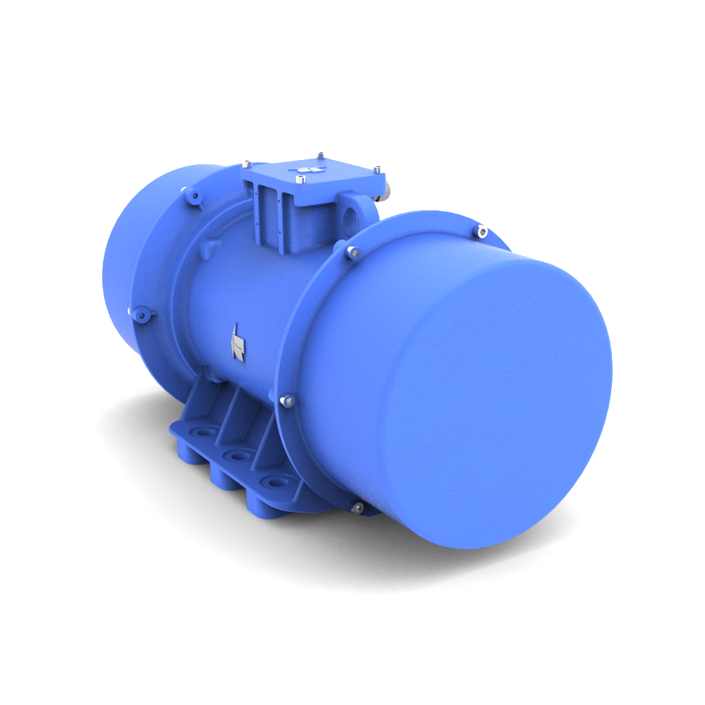 Trilmotor draaistroom KBC-serie schuin voor aanzicht